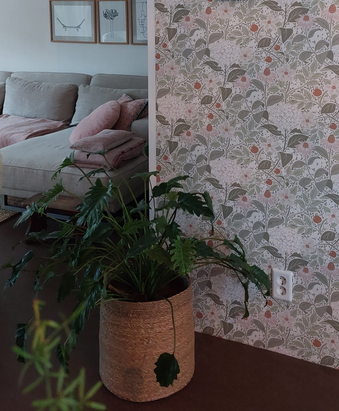 Bloemenbehang - Summer's Bloom - Lichtgroen