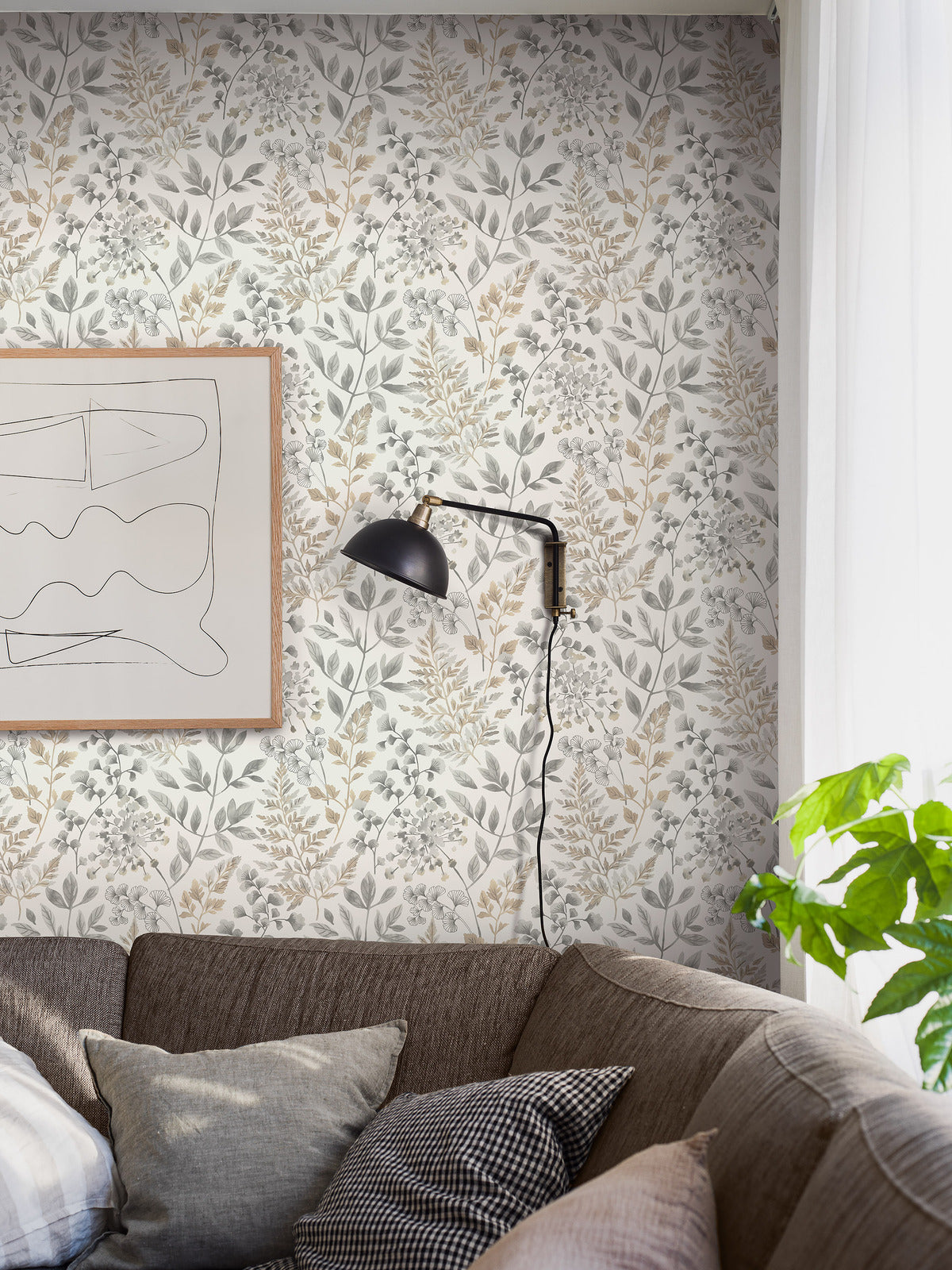 Borastapeter Wallpaper - Sigrid - Golden Brown