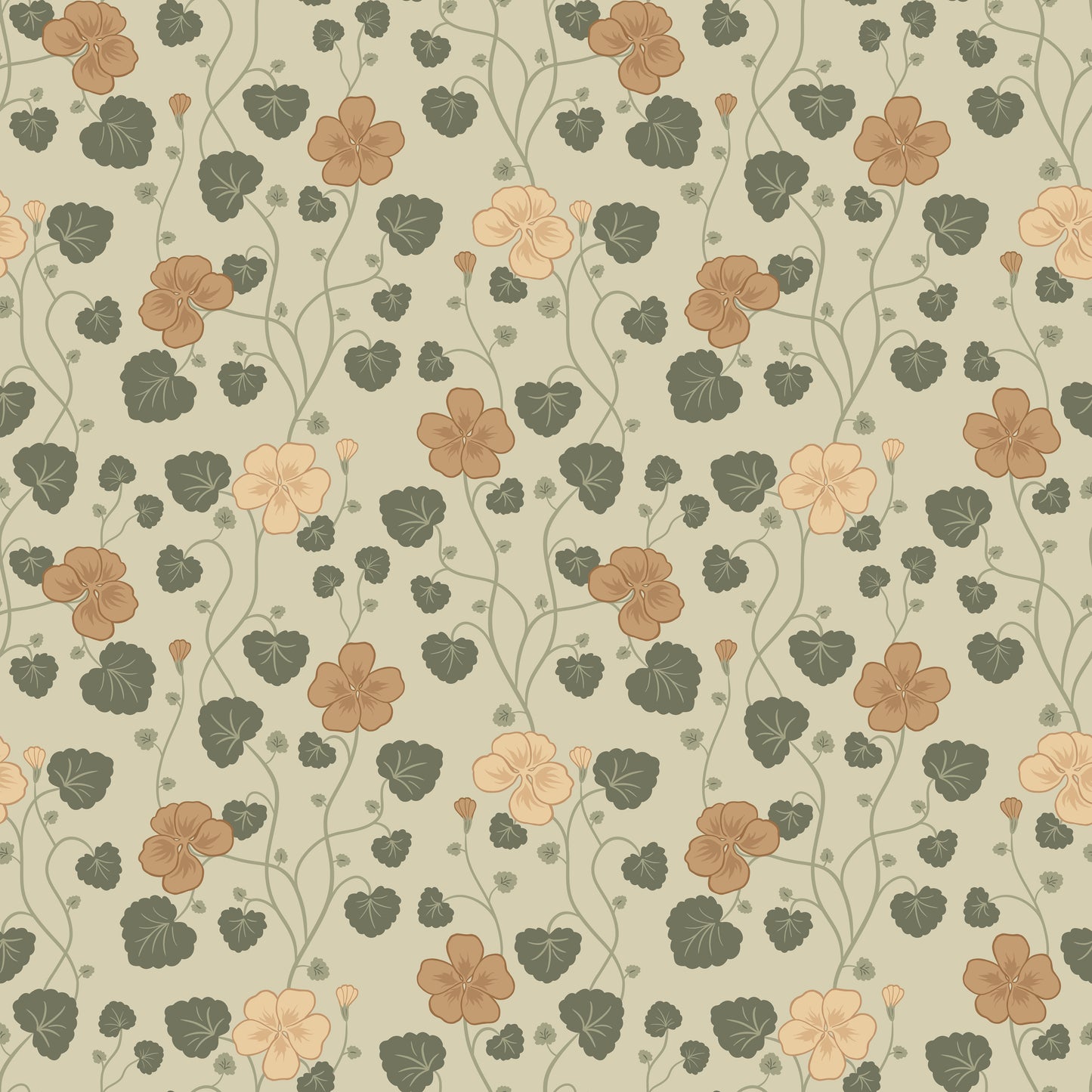 Summer Gray Wallpaper - Hallie - Cream