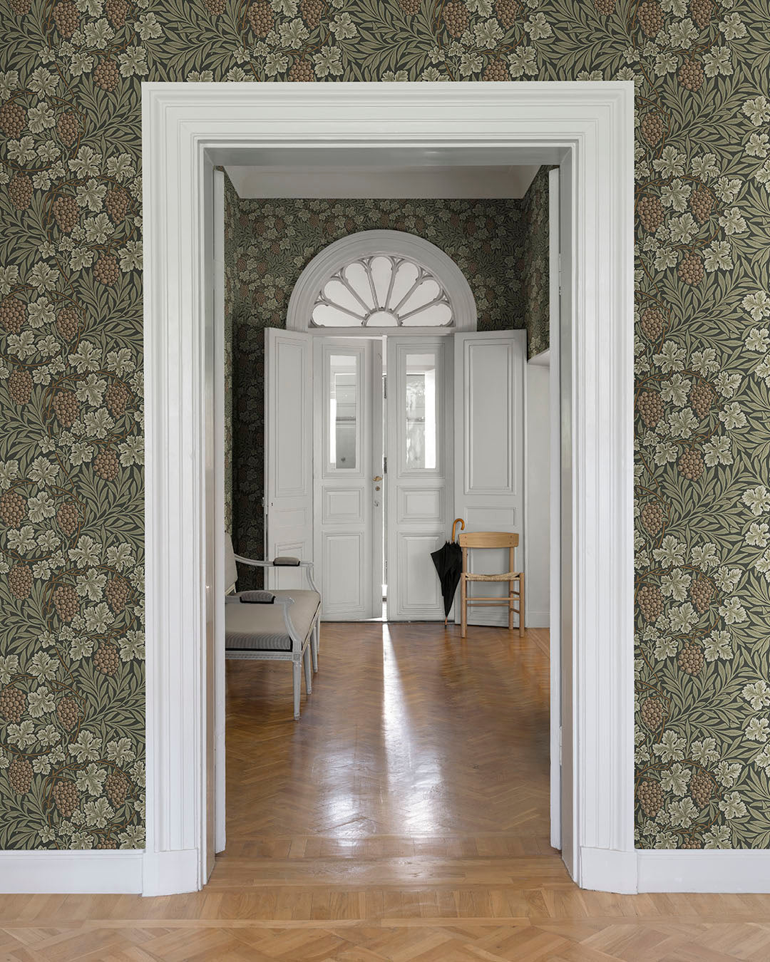 William Morris Behang - Vine - Bruin