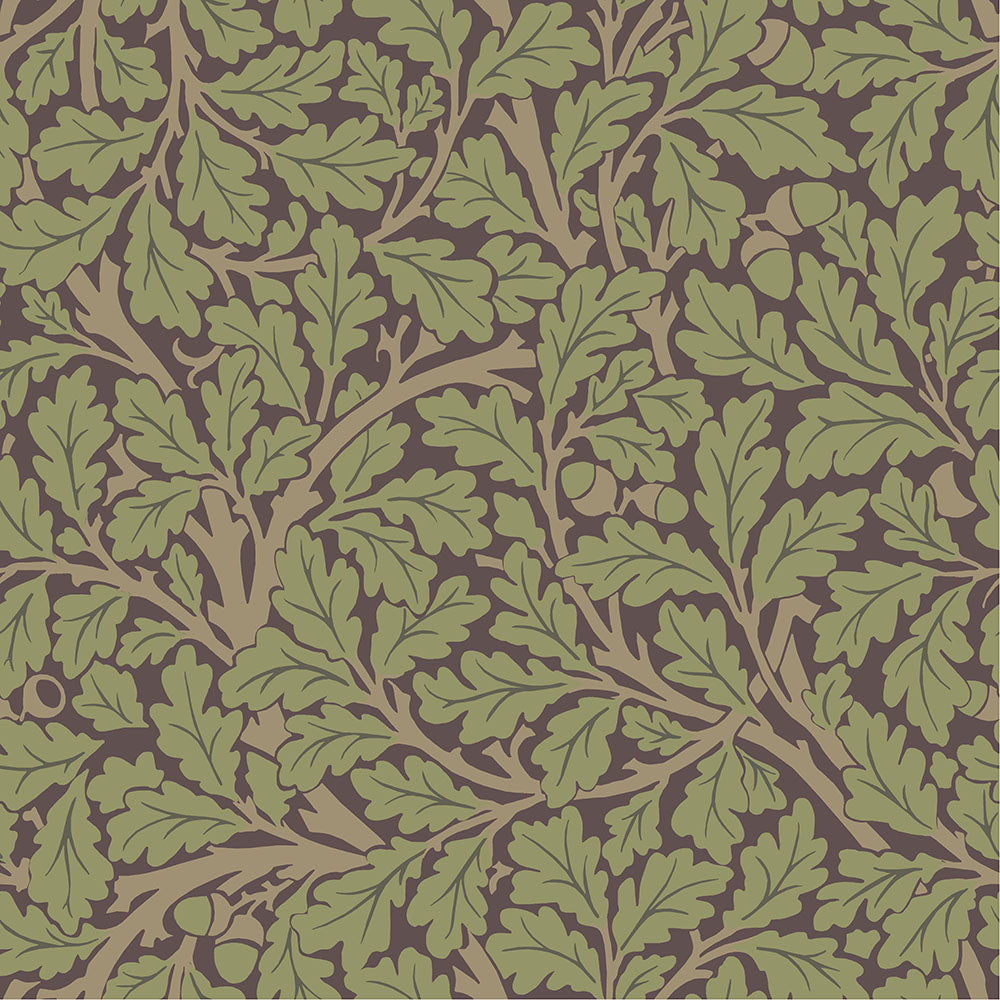 William Morris Tapete - Eiche - Pflaumenlila