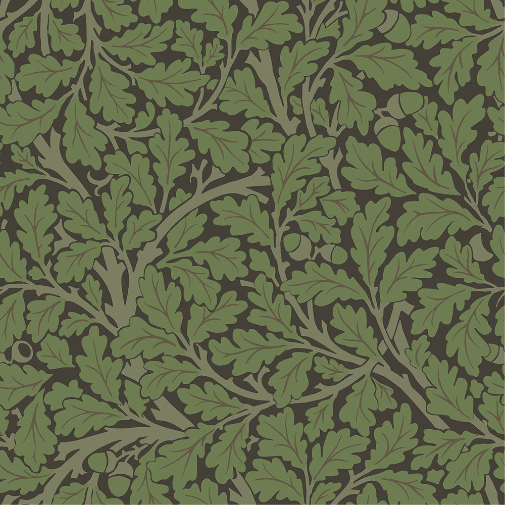 William Morris Behang - Oak Tree - Donkergroen