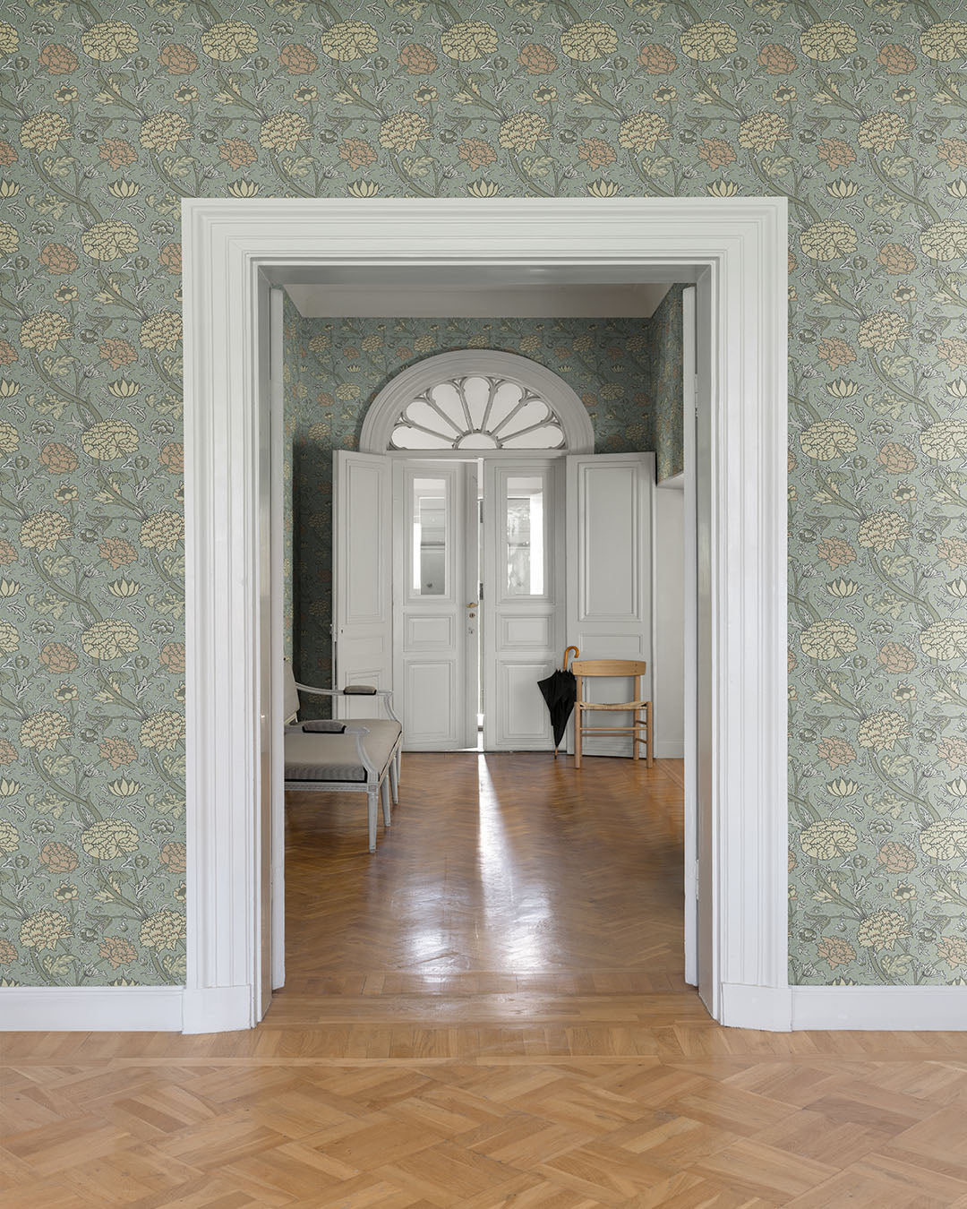 William Morris Behang - Cray - Grijs-Blauw