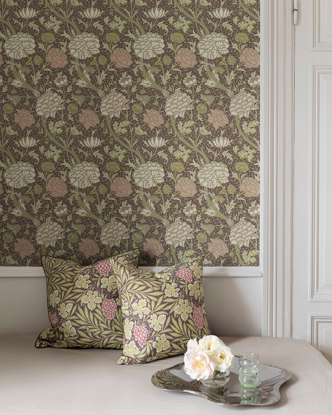 William Morris Behang - Cray - Roze
