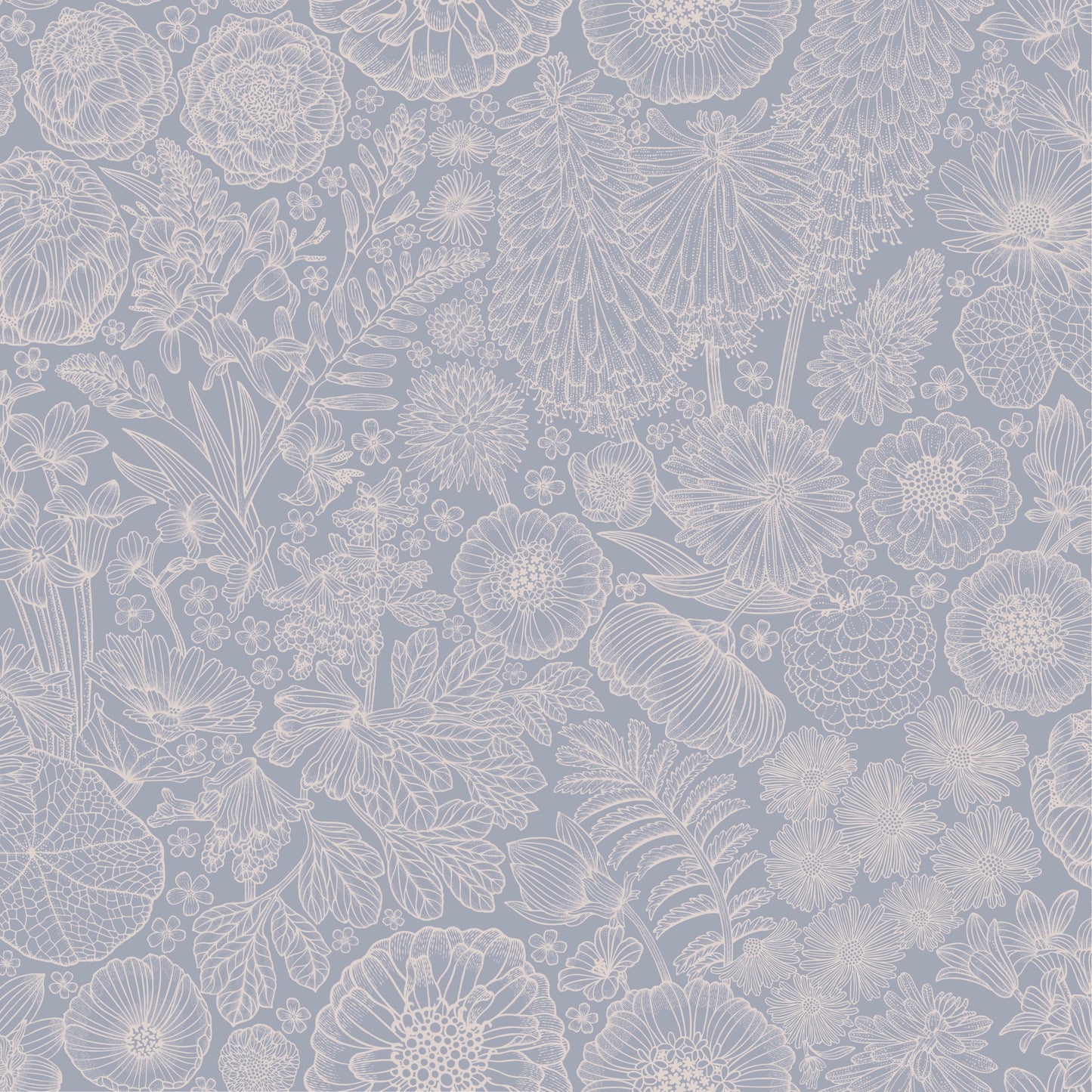Summer Gray behang - August - blauw