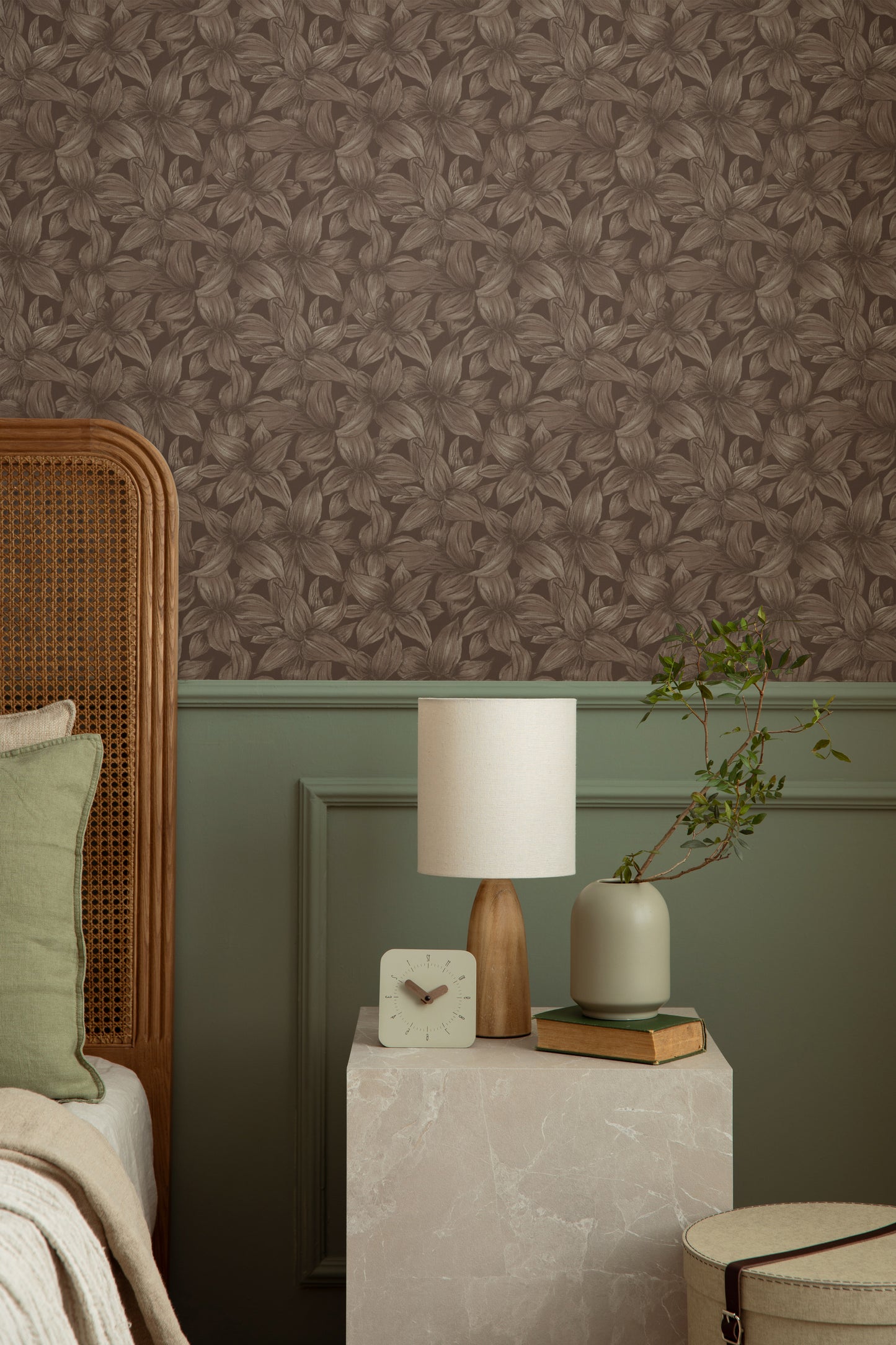 Summer Gray Wallpaper - Folia - Clay Red