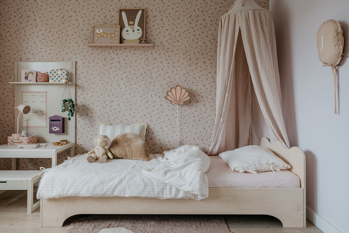 Summer Gray Behang - Lief - Blush