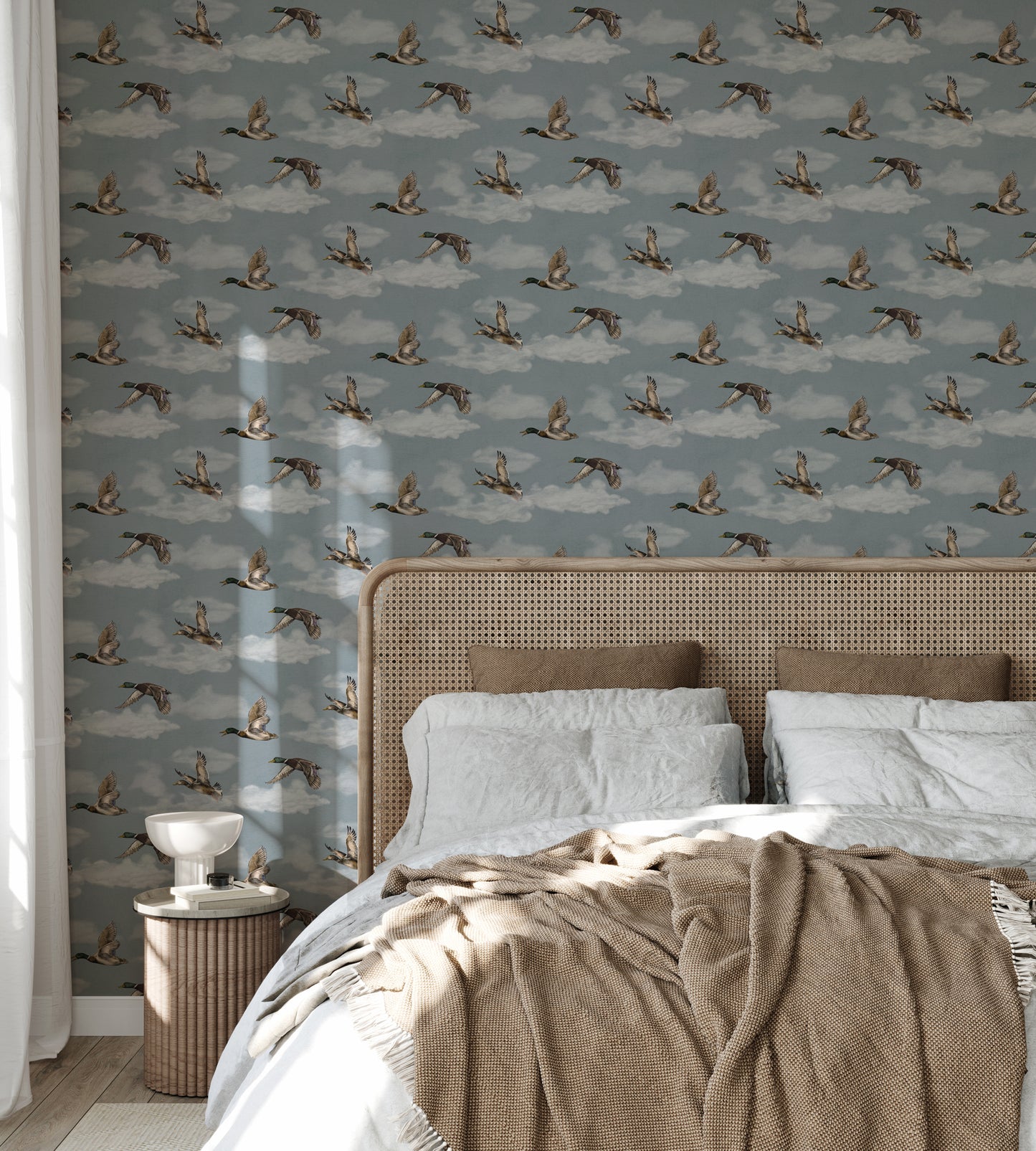 Summer Gray behang - Voyage, Petit - Winter Blue (SALE)