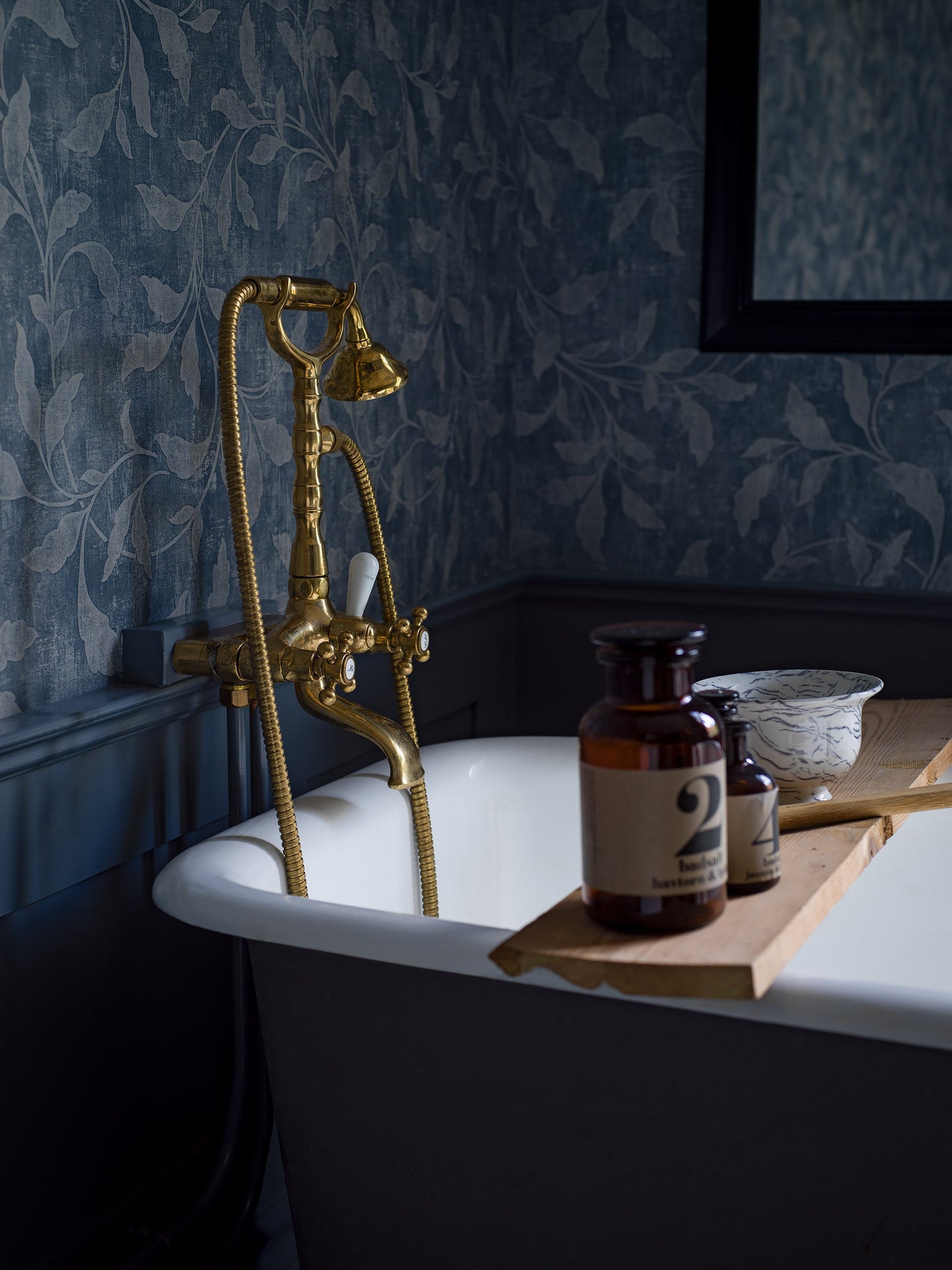 Borastapeter Wallpaper - Rosewood night - Blue (SALE)