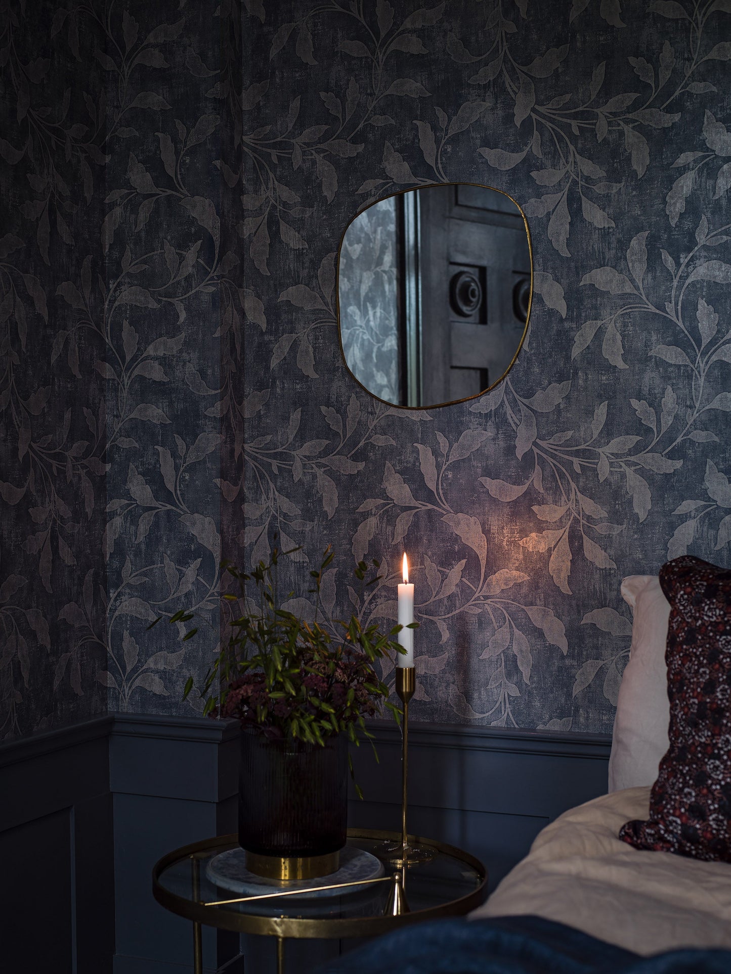 Borastapeter Wallpaper - Rosewood night - Blue (SALE)