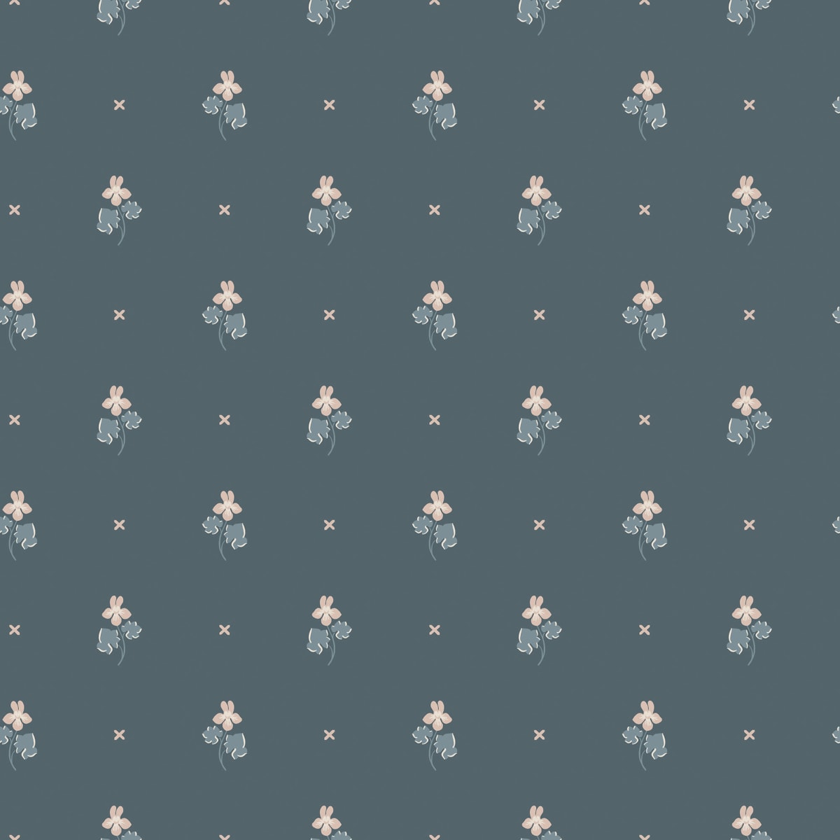 Sandberg Wallpaper - Mimi Indigo Blau