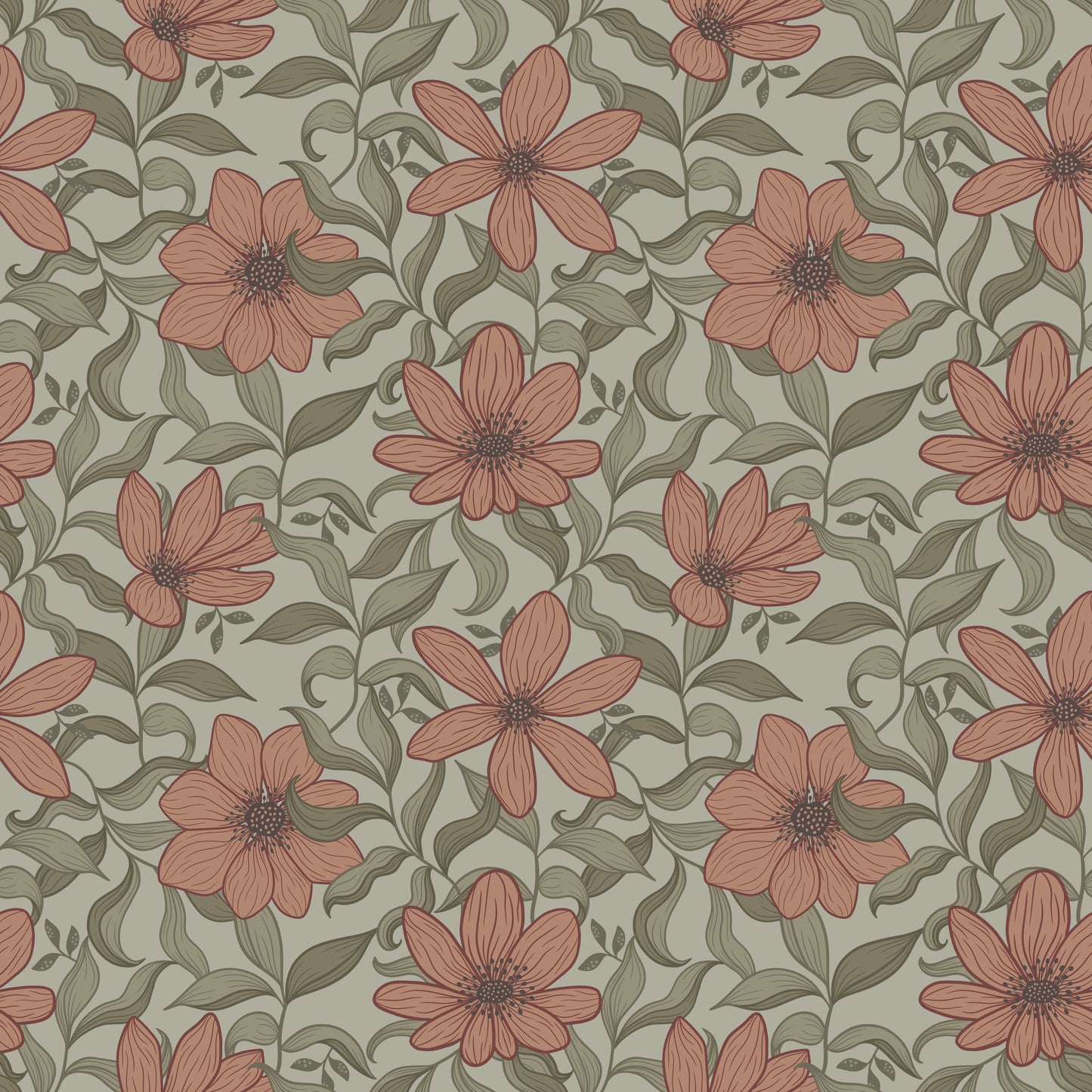 Summer Gray Tapete - Fredrik - Rubin