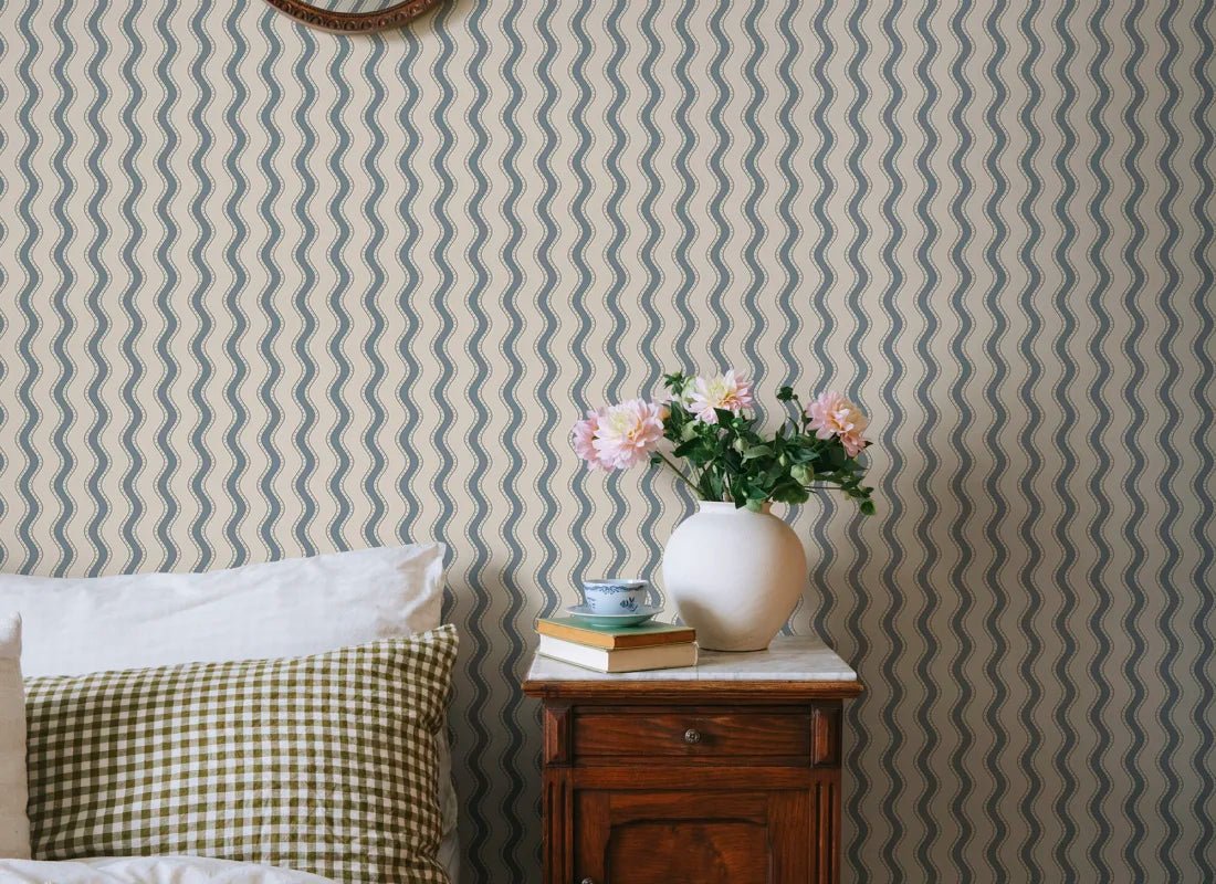 Sandberg Tapete - Erik - Indigo Blau