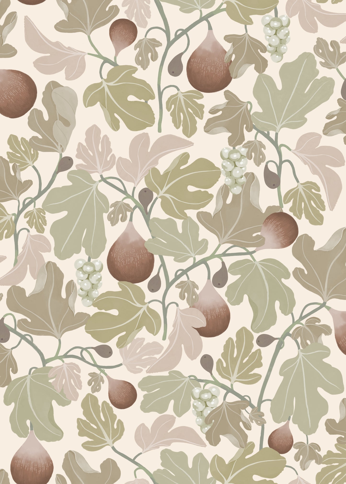 Peel & Stick Tapete - Feigen - Beige