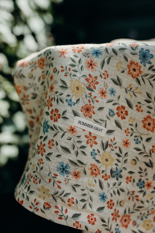 Leinentischdecke - Summer Gray - Freja Confetti