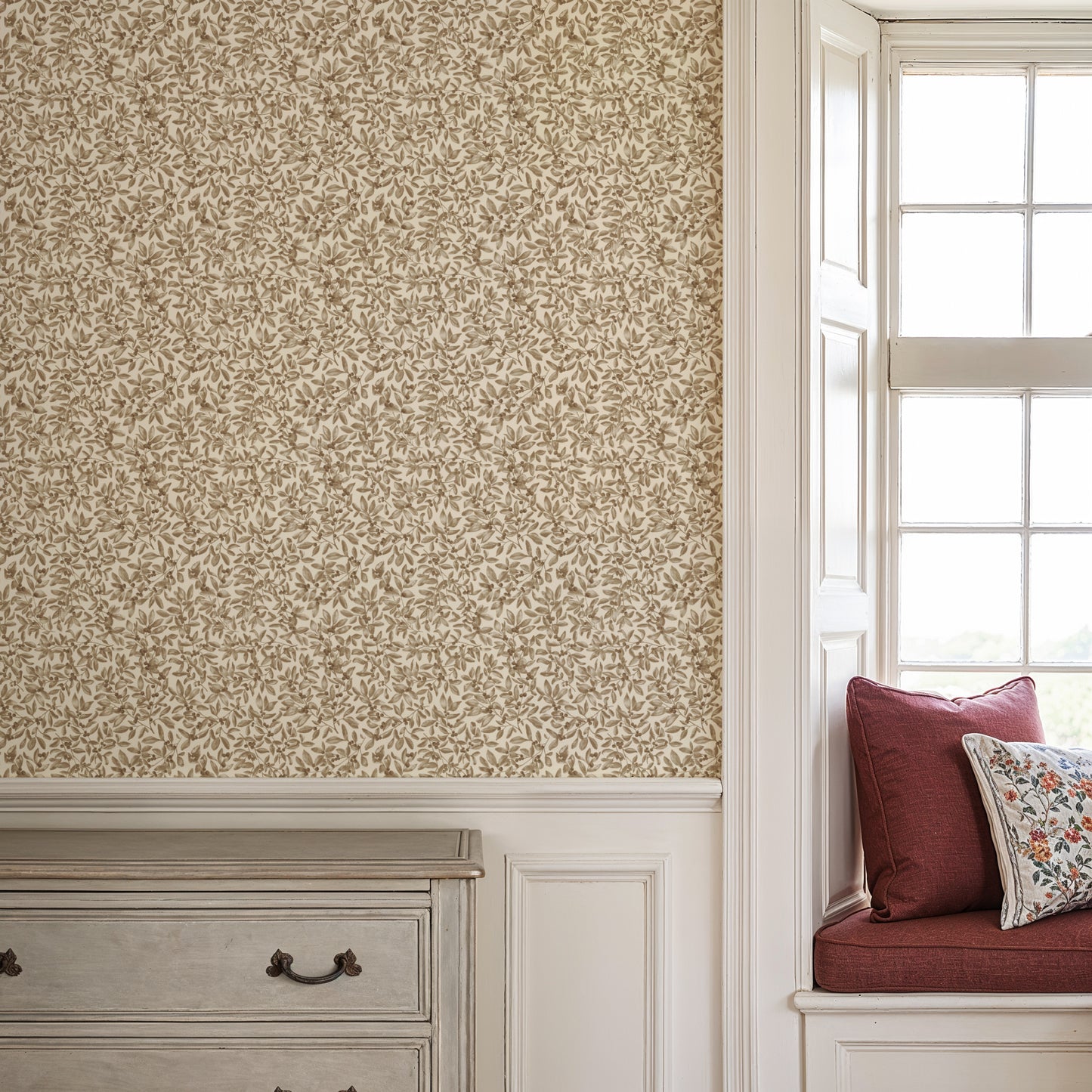 Summer Gray Wallpaper - Junia - Warm Linen