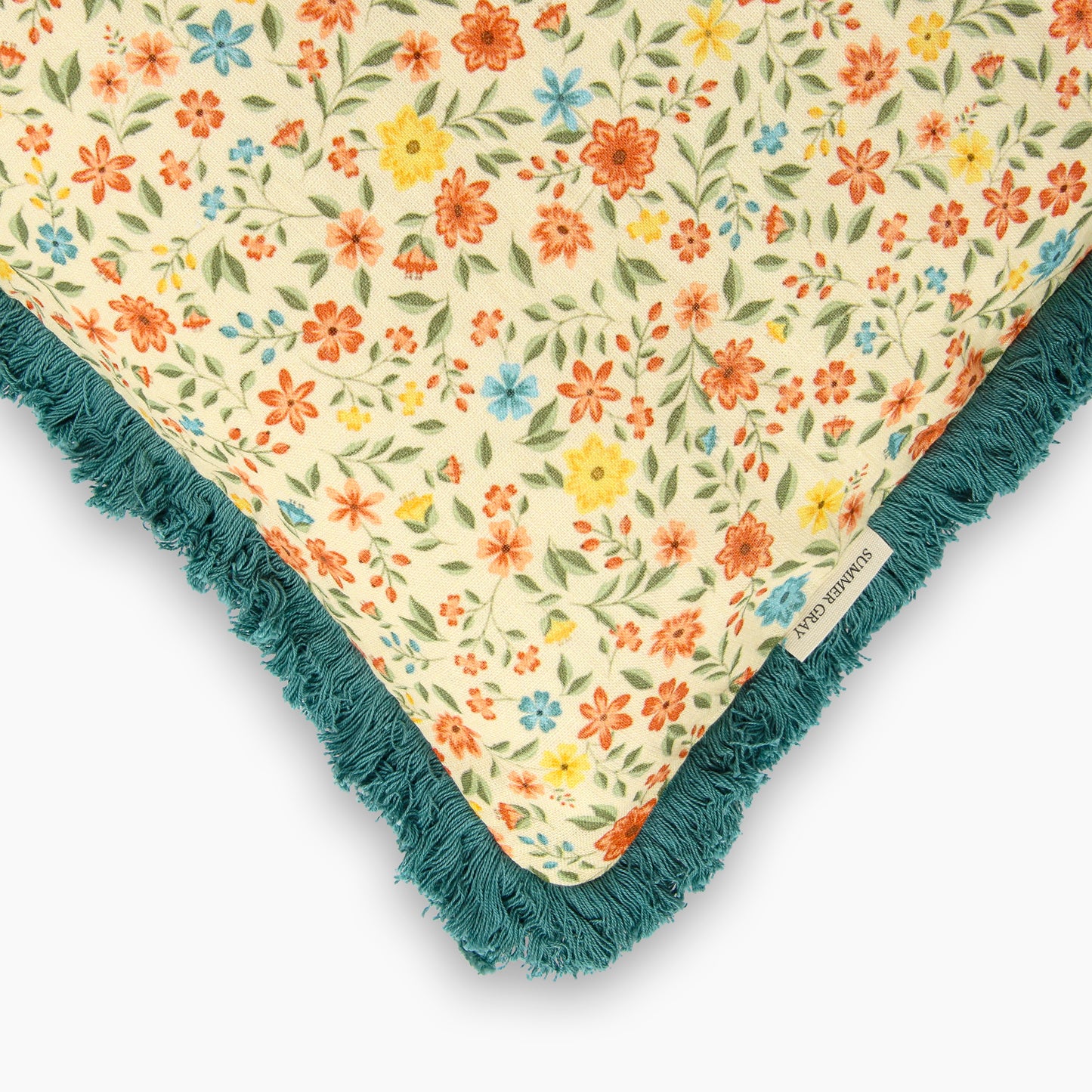 Linnen kussenhoes - Summer Gray - Freja Confetti