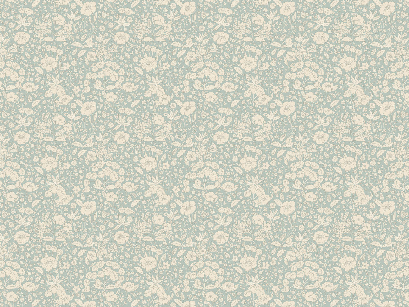 Summer Gray Wallpaper - Doris - Dusty Blue
