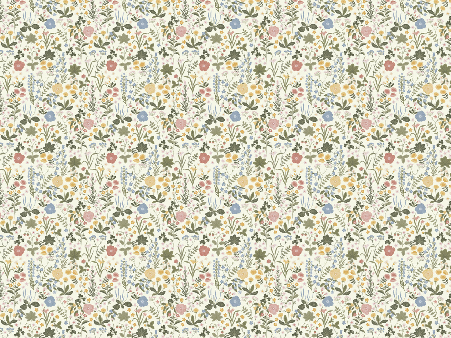 Summer Gray Behang - Blomstre - Lente