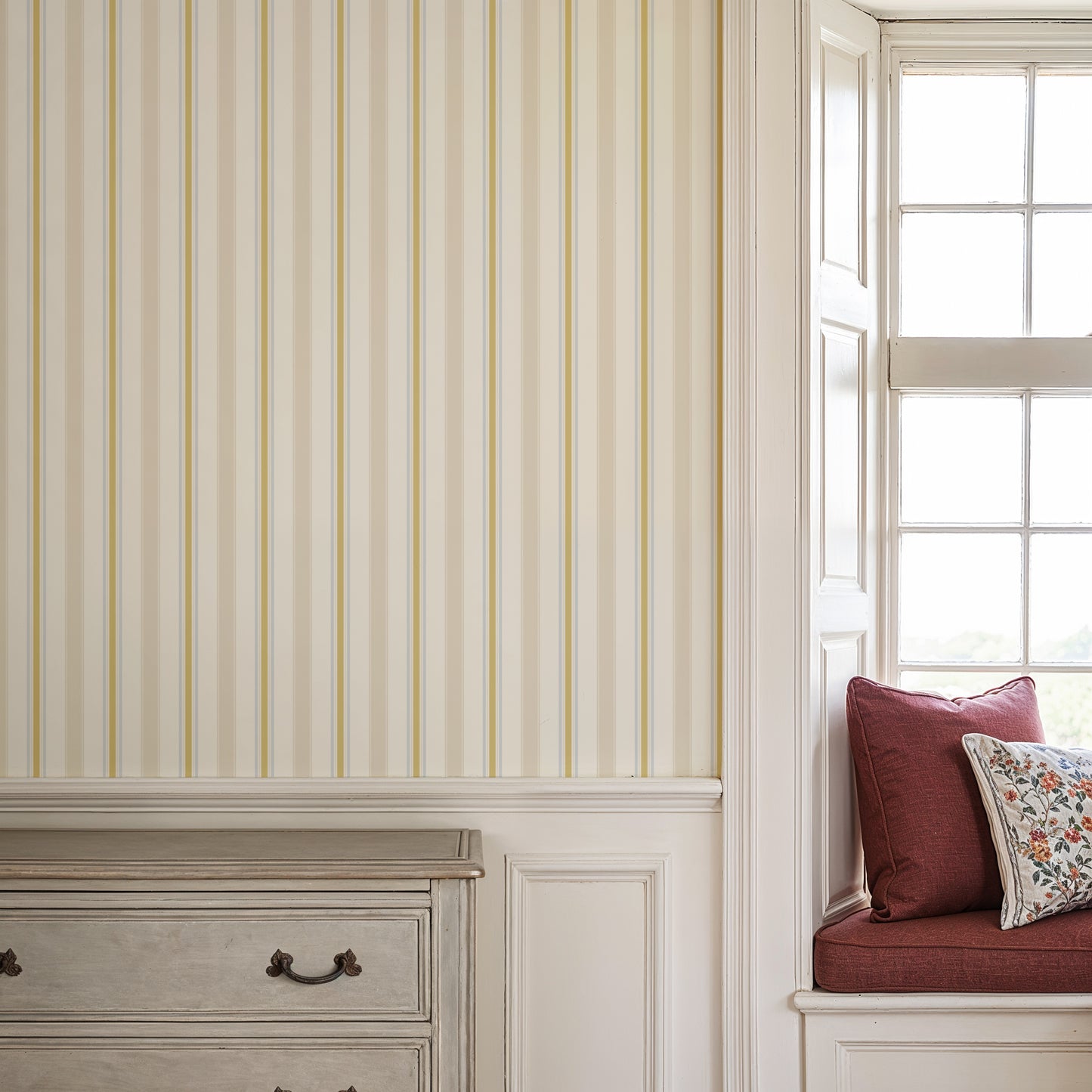 Wallpaper Stripes - Pompy - Honey