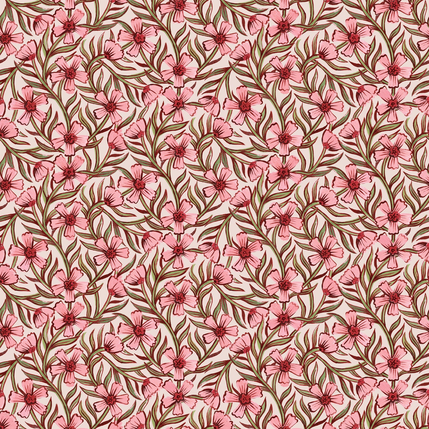 Summer Gray Tapete - Süßes Indien - Rosa