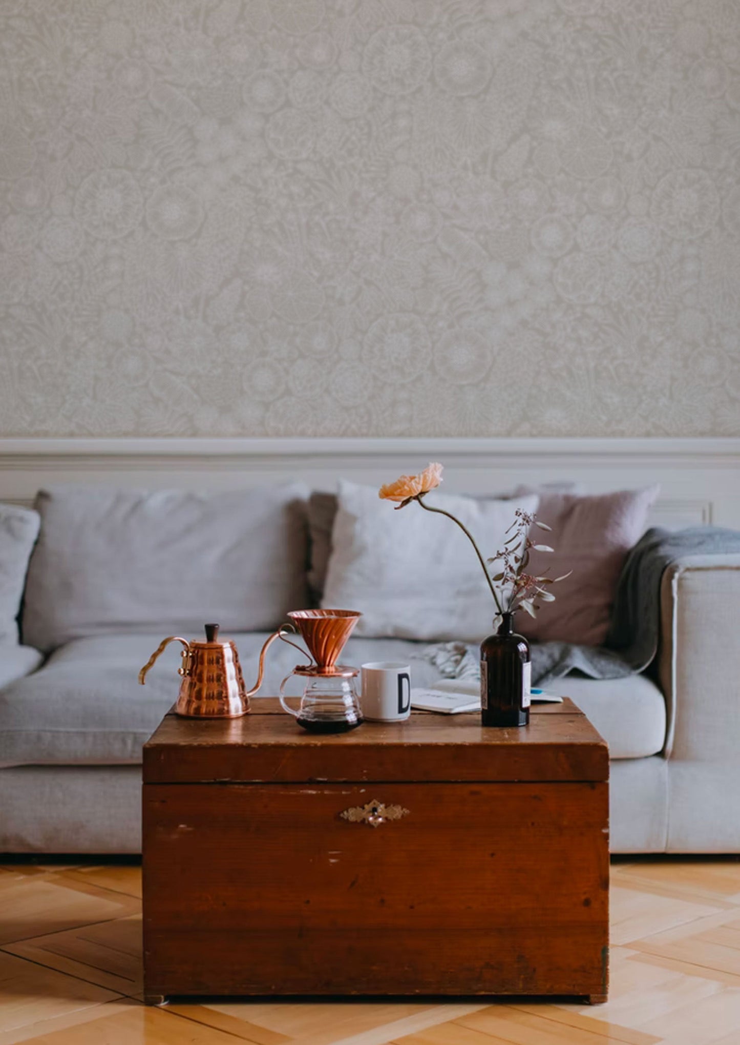 Summer Gray Behang - August - Beige