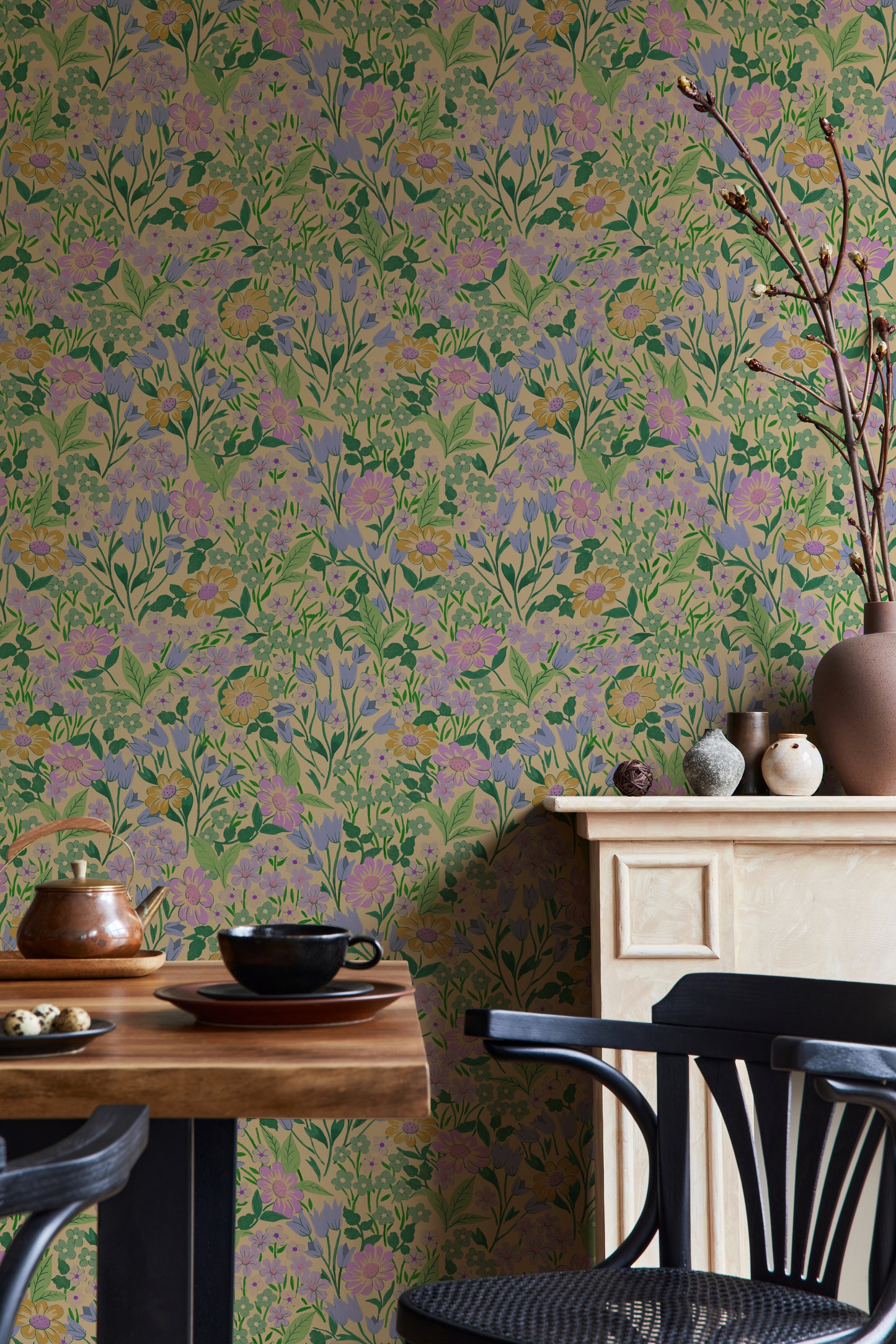 Summer Gray Wallpaper - Lola - Lemon