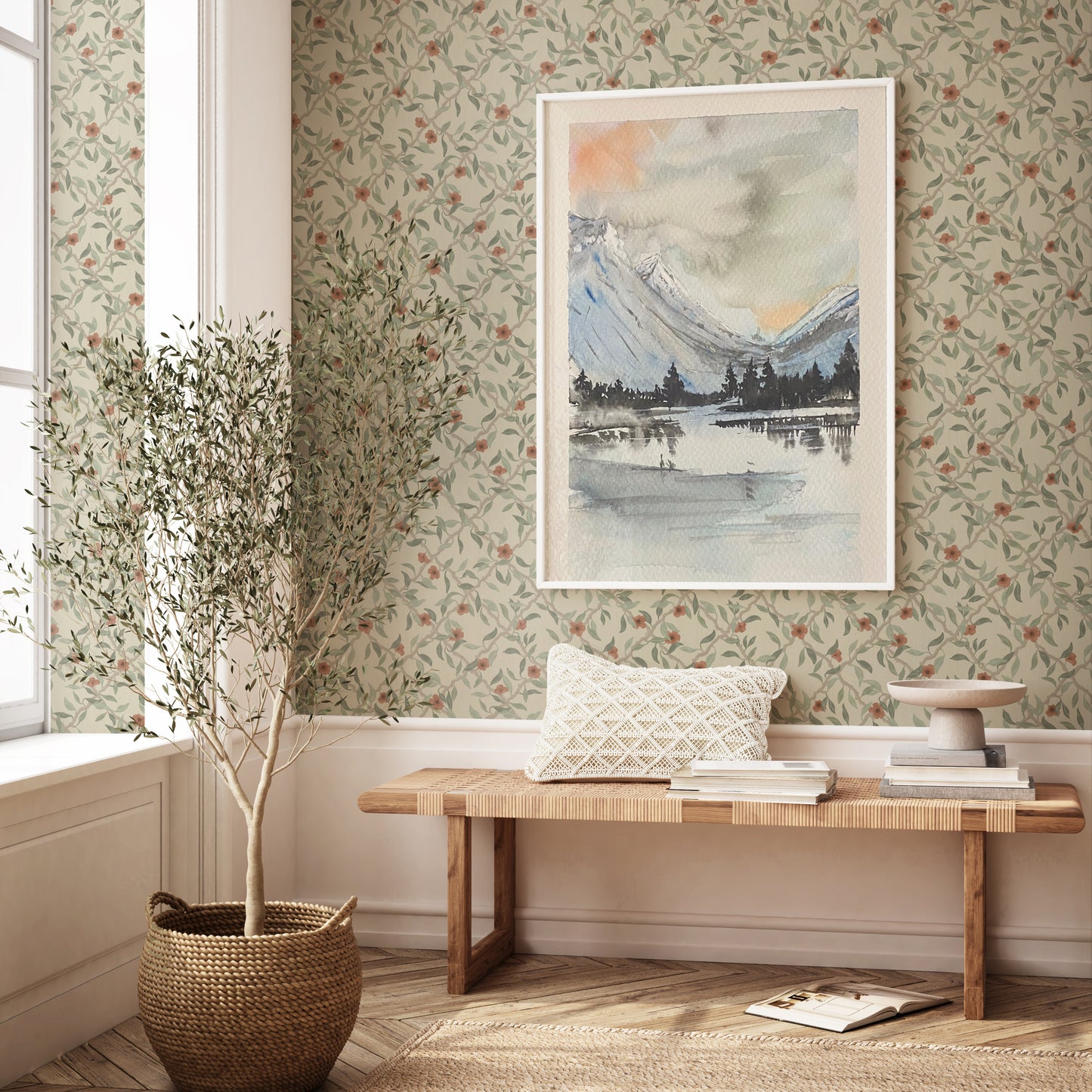 Peel & Stick Tapete - Espalier - Beige