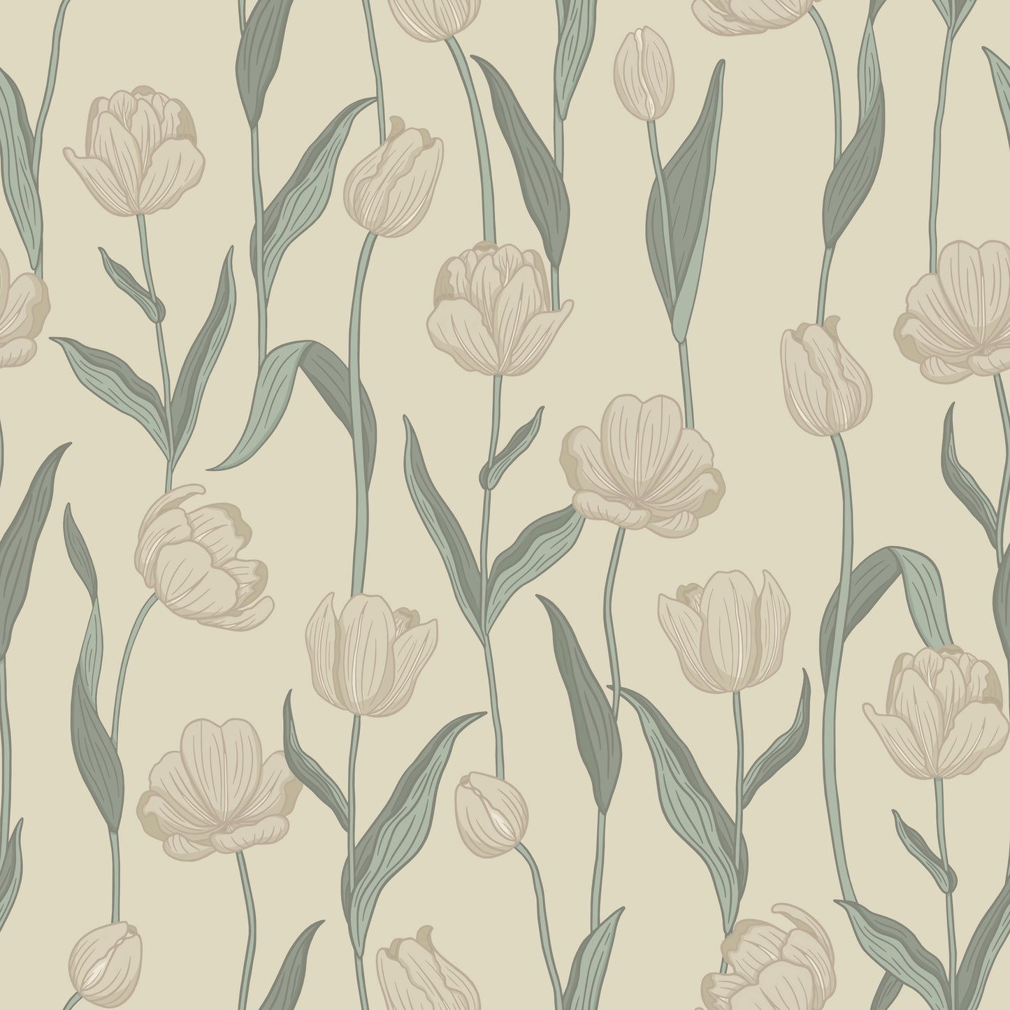 Summer Gray Wallpaper - Fjädra - Beige