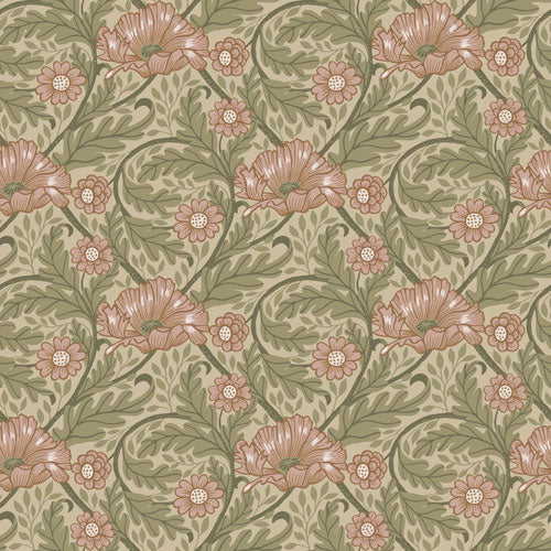 Midbec Tapete - Esther Garten - Grün, Pink & Beige