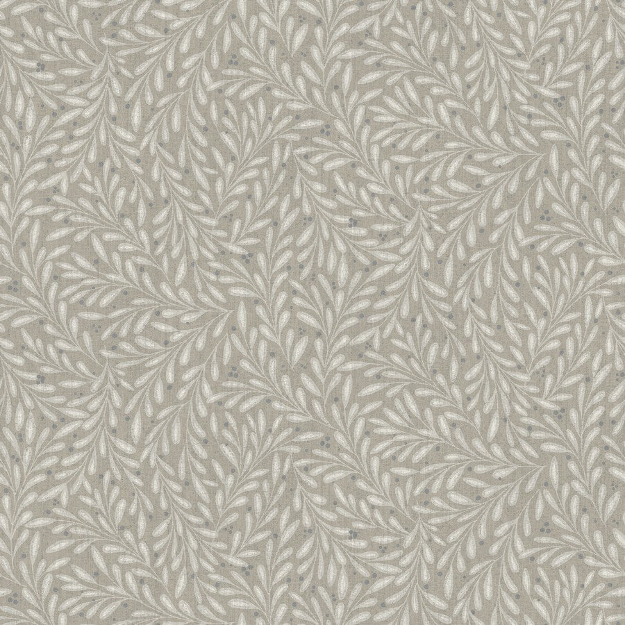 Midbec wallpaper - Small Leaf - Grey Beige