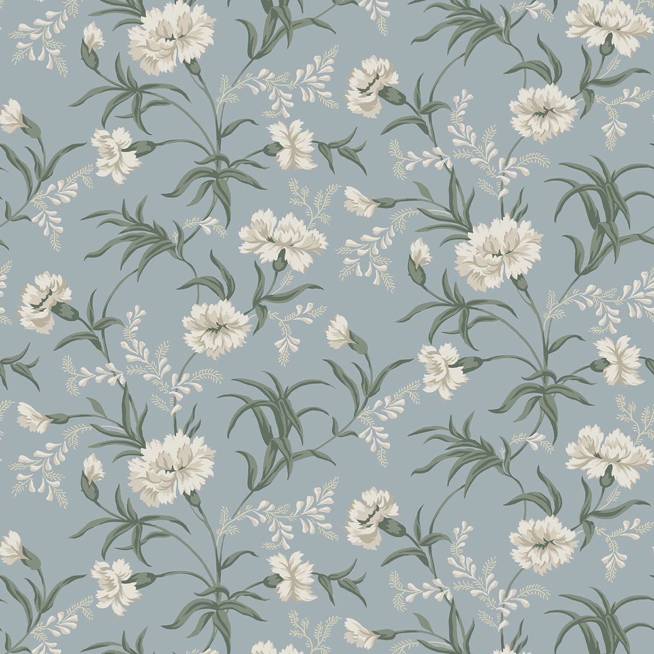 Bloemenbehang - Emilie Sky Blue