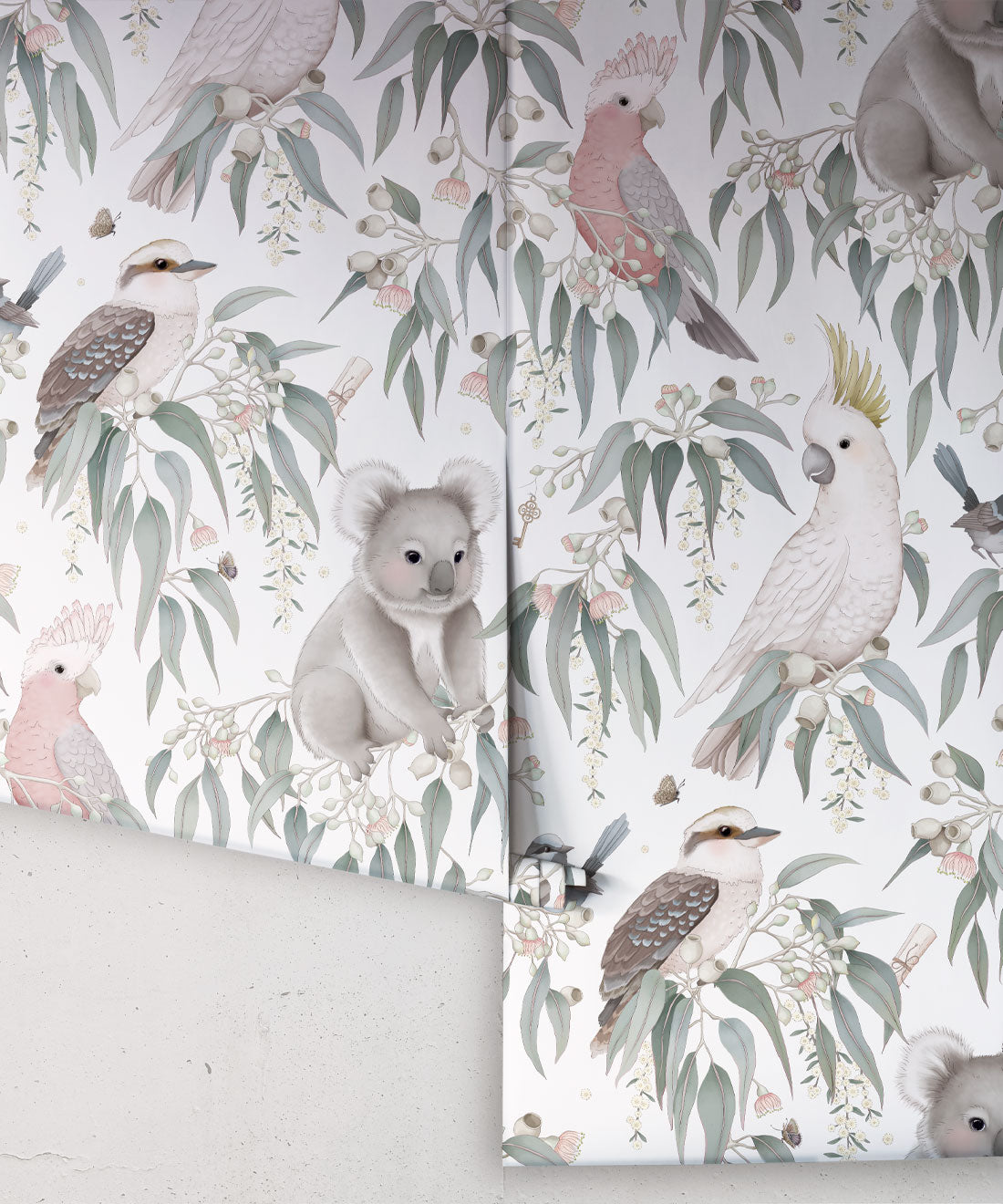 Wandtapete für das Kinderzimmer - Bush Babies von Fleur Harris - Gardenia