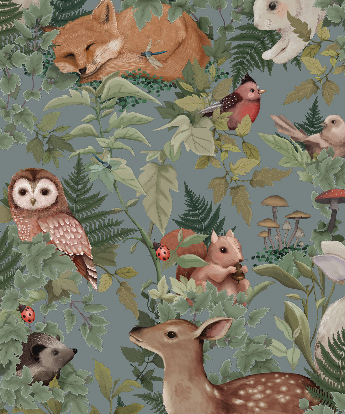 Kinderzimmer Tapete - In the Woods von Fleur Harris - Chateau