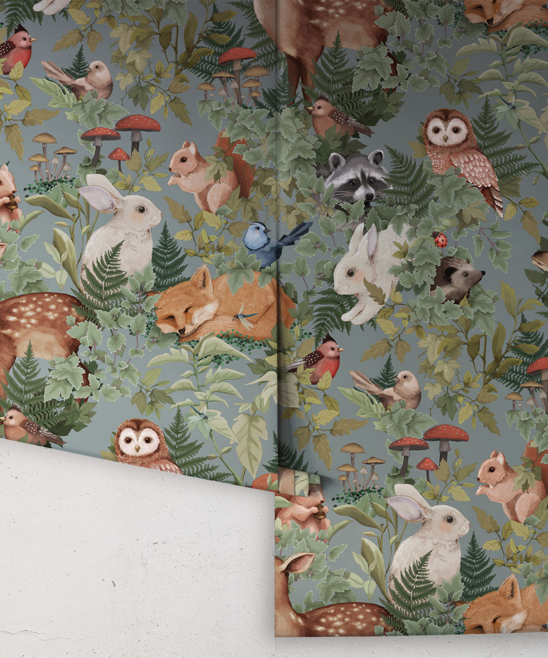 Kinderzimmer Tapete - In the Woods von Fleur Harris - Chateau