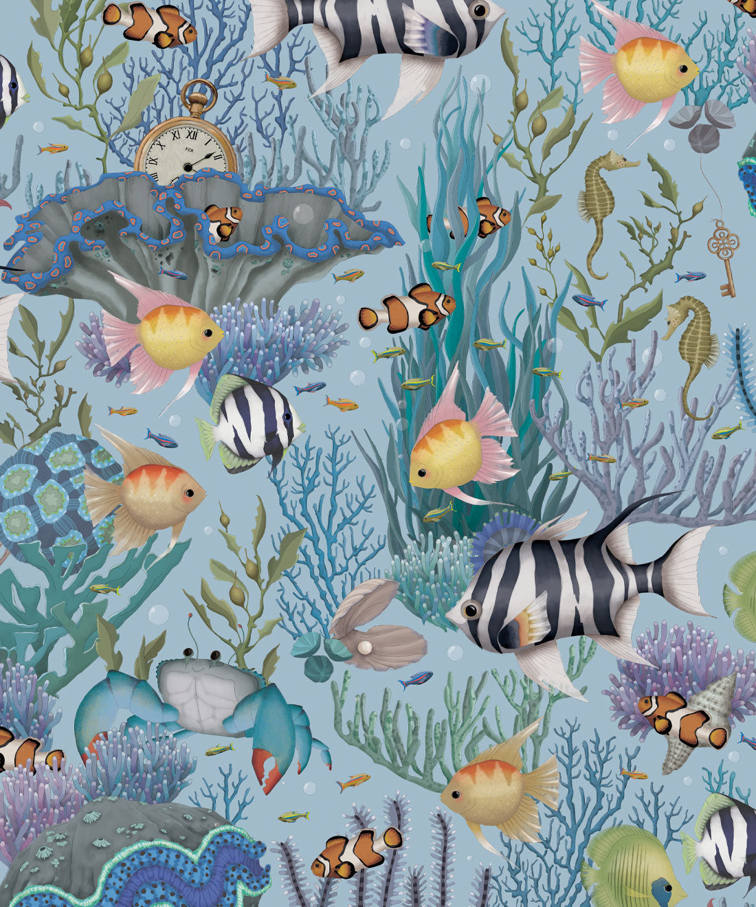 Kinderkamerbehang - Treasure Reef van Fleur Harris - Island Blue