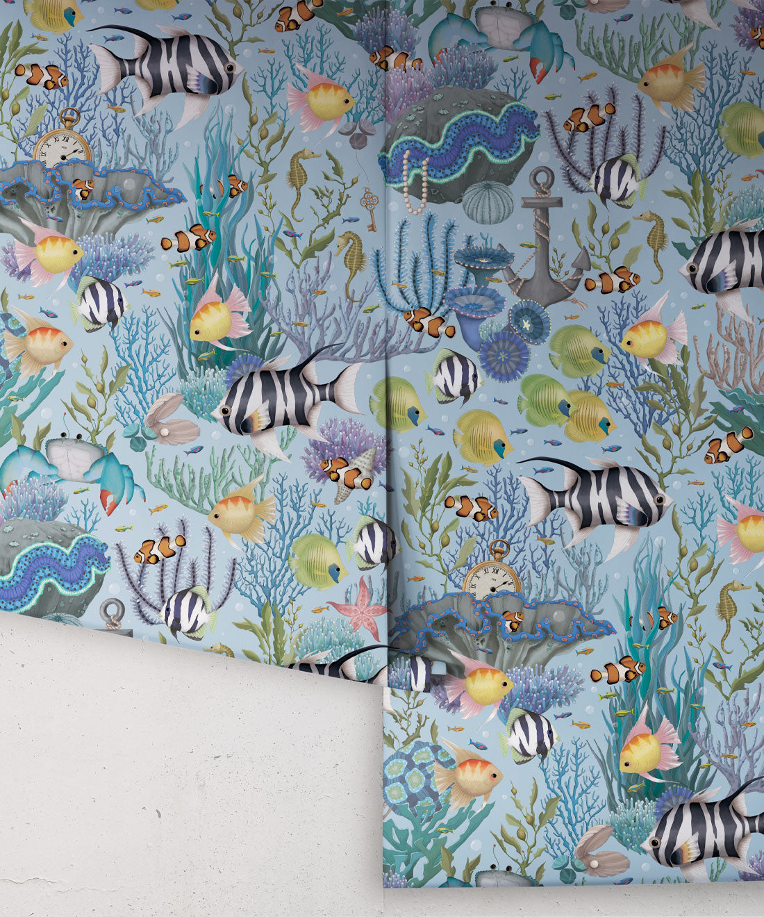 Kinderkamerbehang - Treasure Reef van Fleur Harris - Island Blue