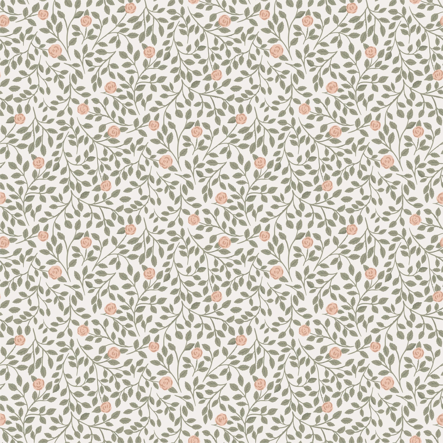Summer Gray Wallpaper - Climbing Rose - Lichtgroen