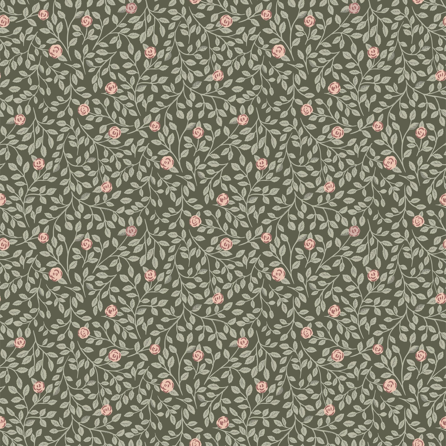 Peel & Stick Wallpaper - Climbing Rose - Green
