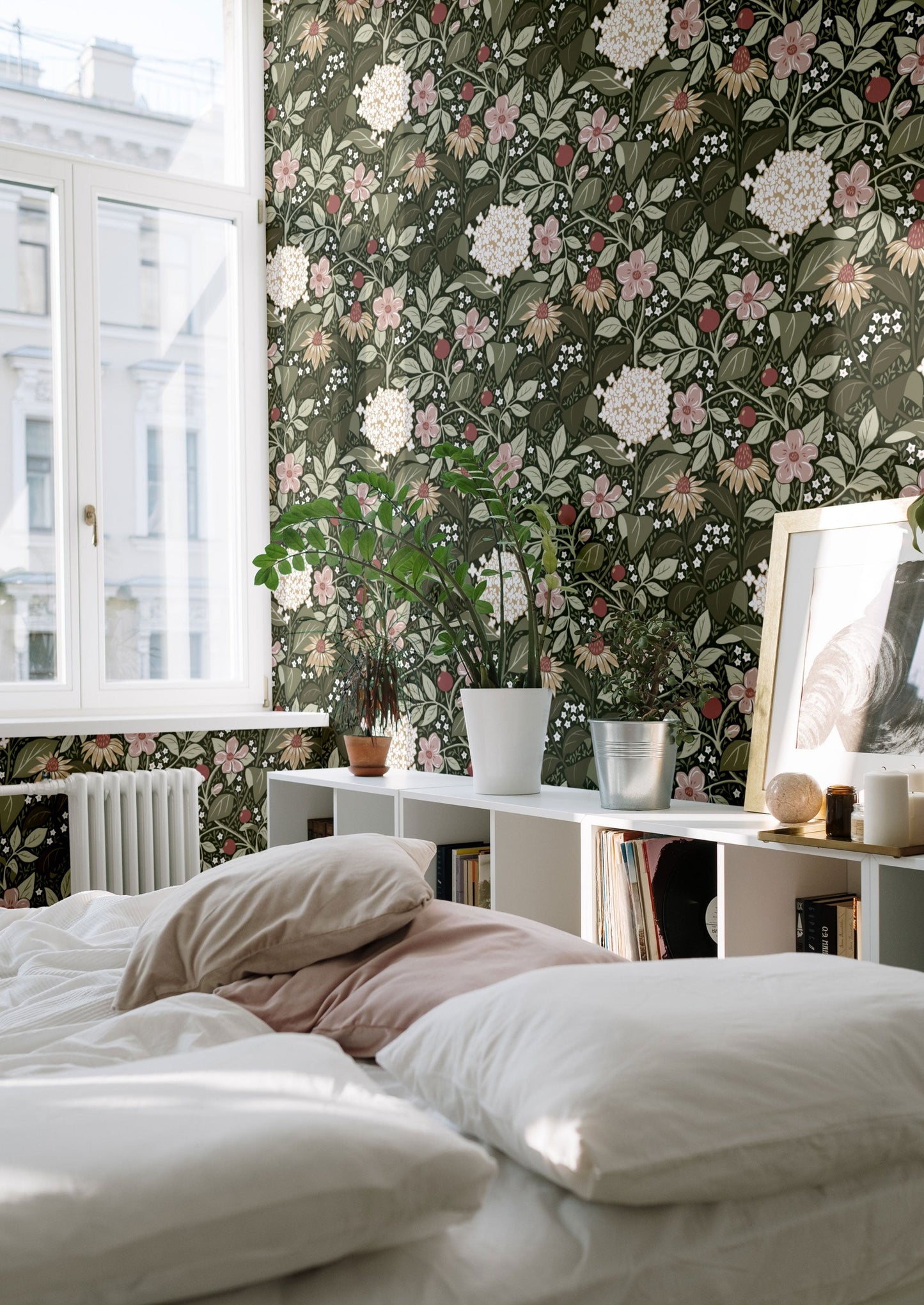 Floral Wallpaper - Summer’s Bloom - Green