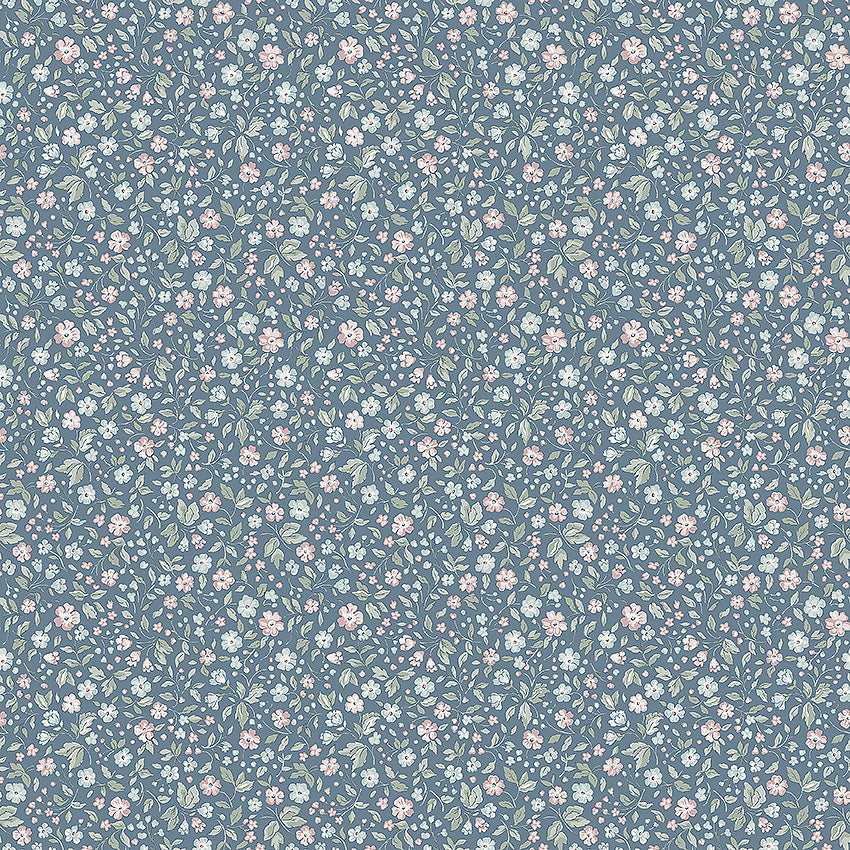 Borastapeter Wallpaper - Jasmine - Blue Flowers