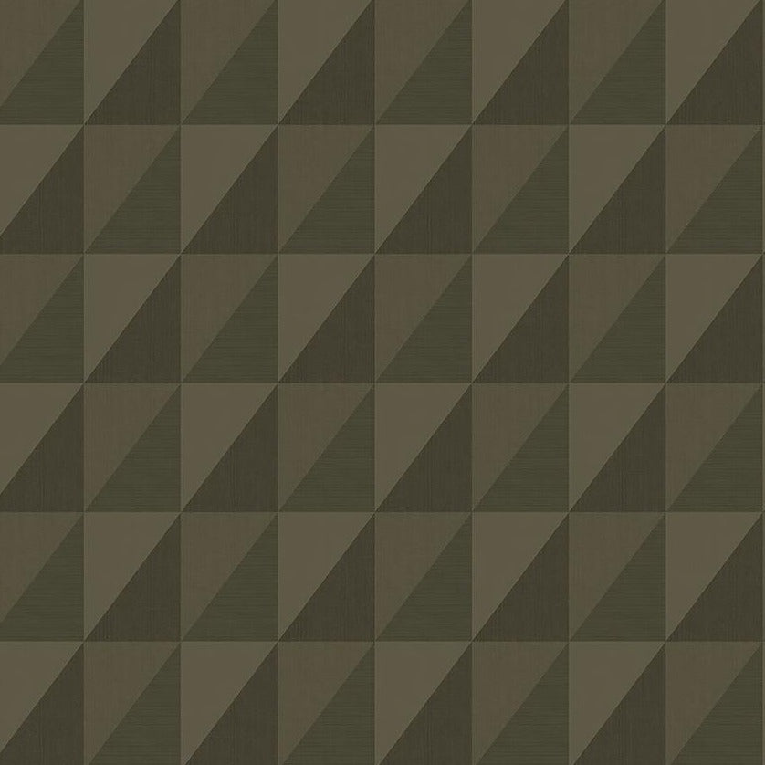 Geometrisch Behang - Plaza - Donkergroen
