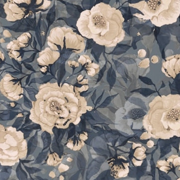 Mohnblumen für Marlene - Dunkelblau (Muster)