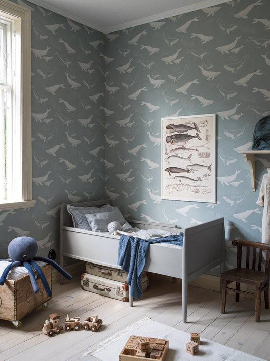 Borastapeter Tapete - Wale - Blau & Weiß