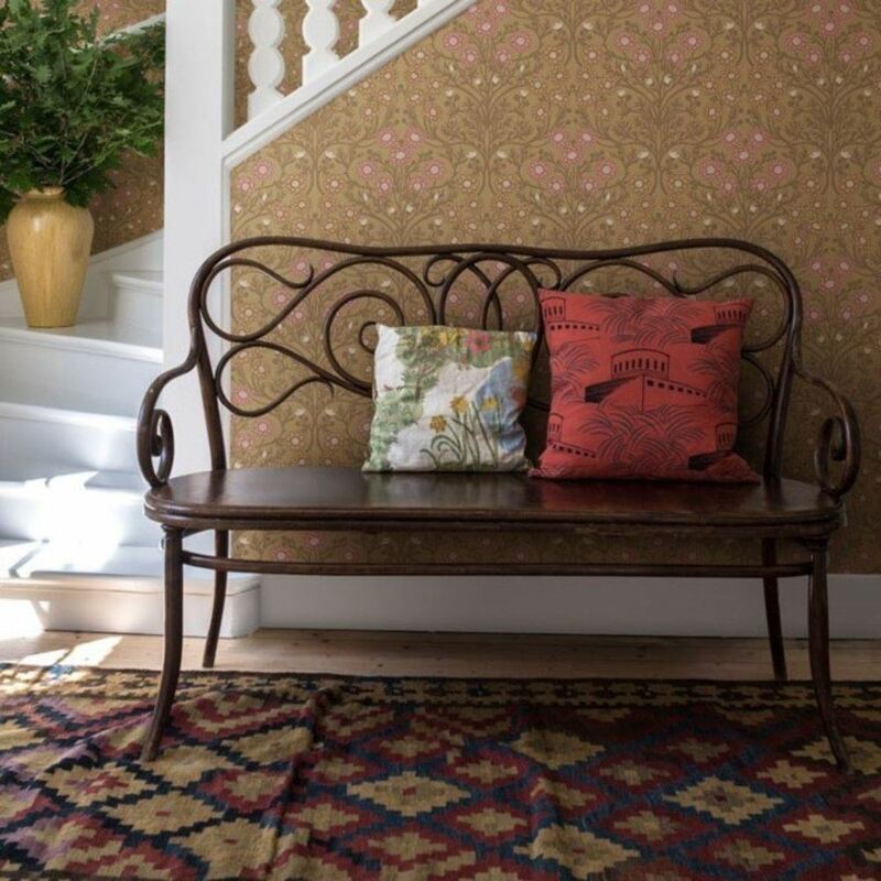 Midbec wallpaper - Bellis - Mustard & Pink