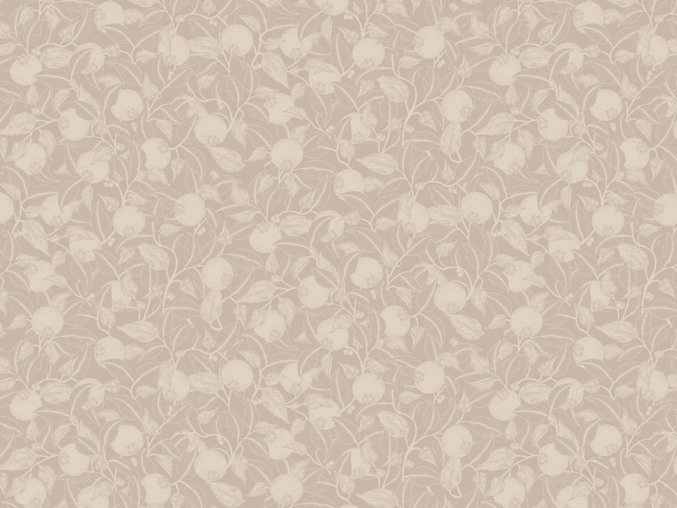 Blumen-Tapete - Granatapfel - Steinbeige