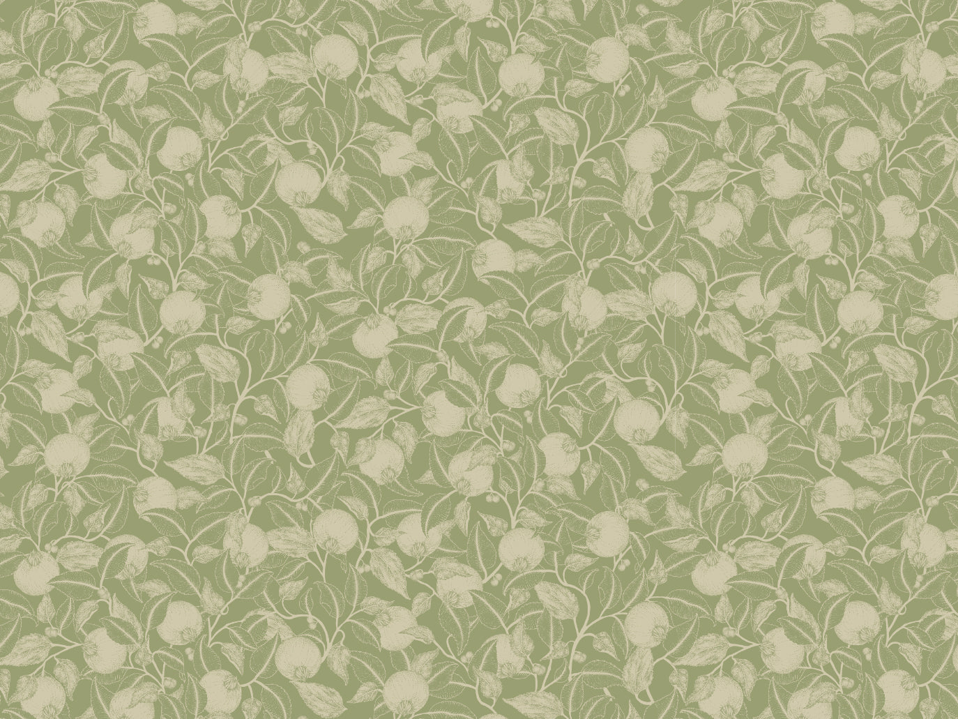 Summer Gray Wallpaper - Pomegranate - Apple Green