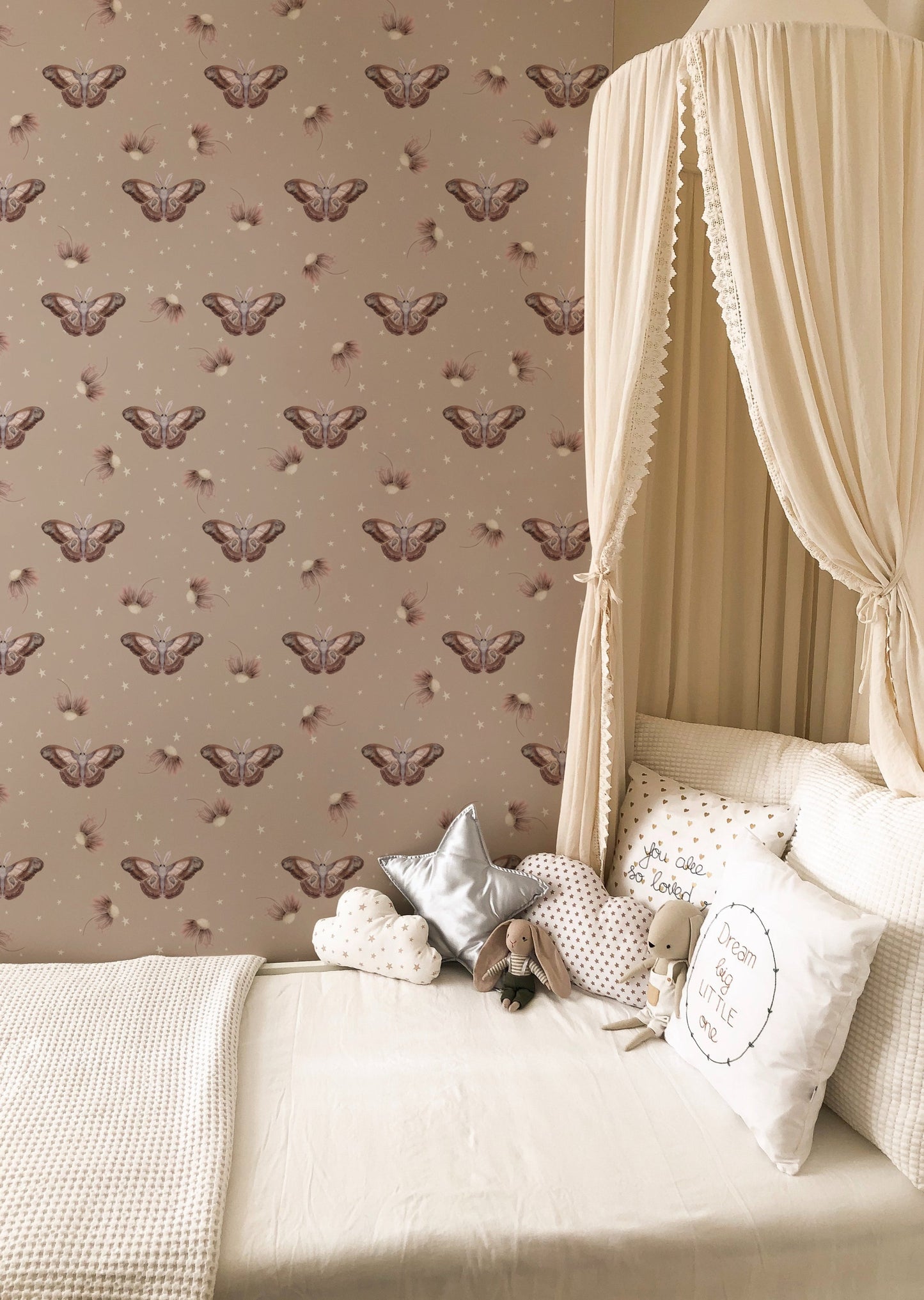 Nursery Wallpaper - Ophelia’s Dream - Dusty Rose