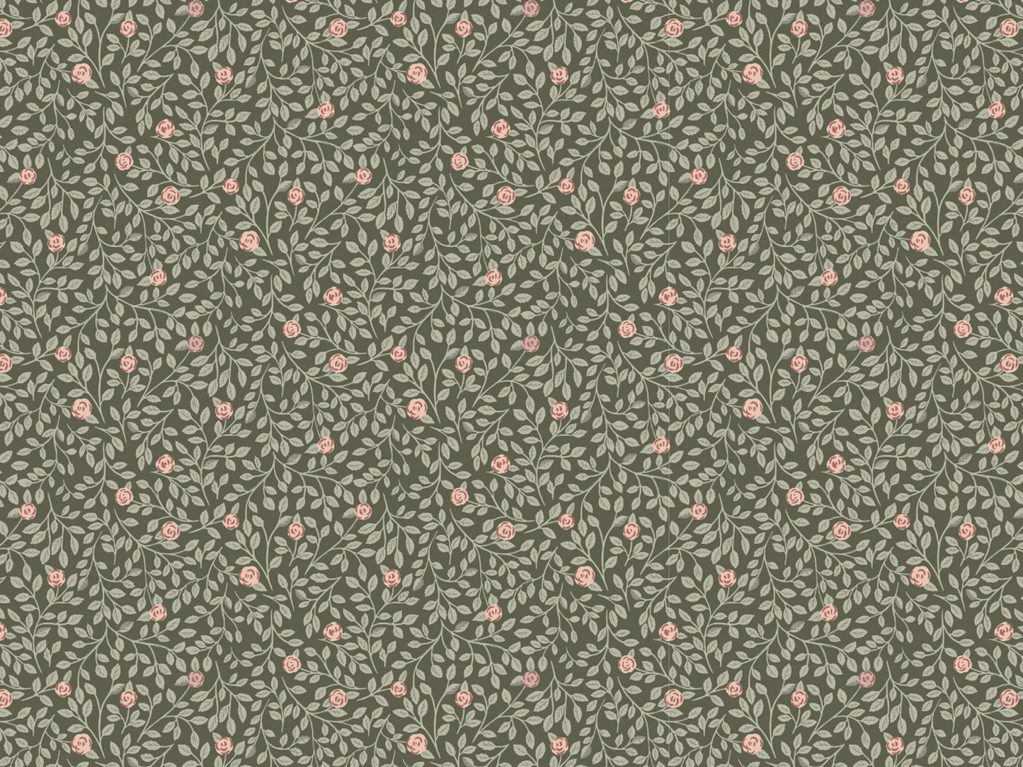 Peel & Stick Wallpaper - Climbing Rose - Green
