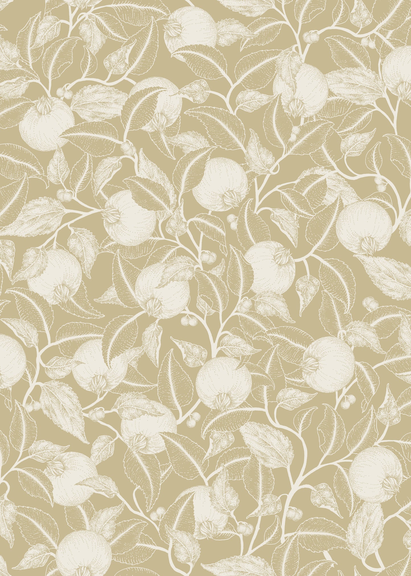 Bloemenbehang - Pomegranate - Goud
